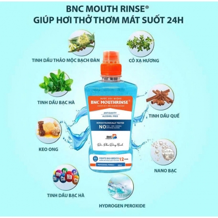 Nước xúc miệng - BNC Mouth Rinse - Đem lại hơi thở thơm mát - 300ml